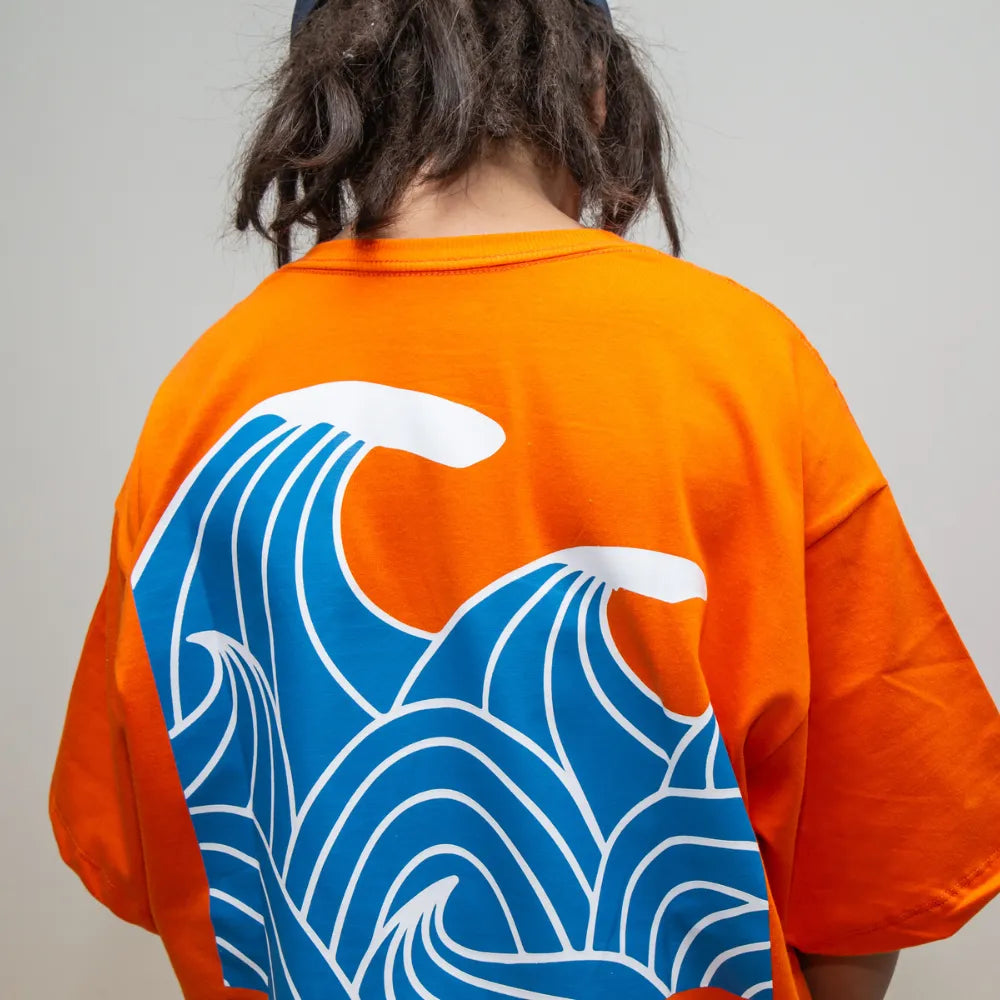 Camiseta Oversized estampa Wave