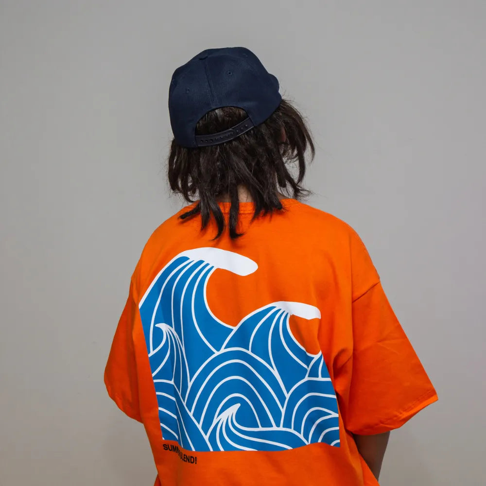 Camiseta Oversized estampa Wave