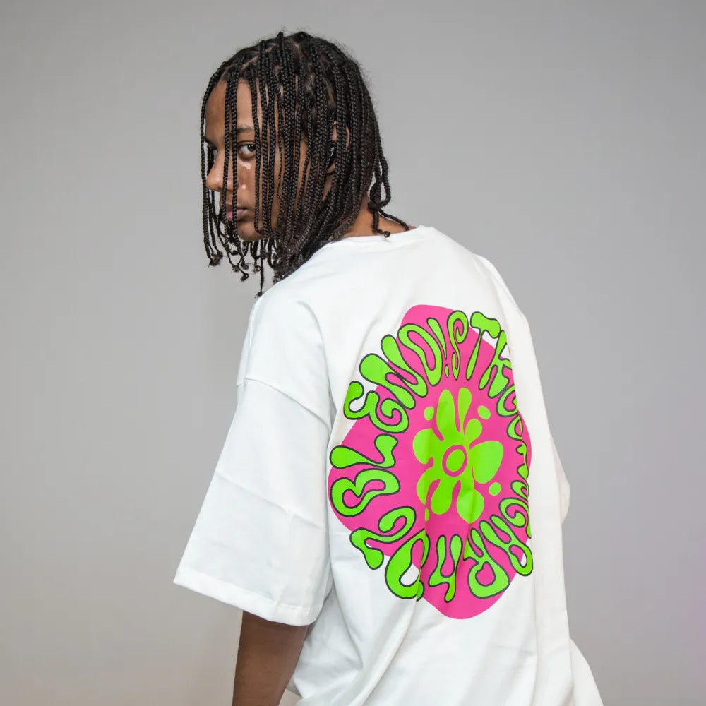 Camiseta Oversized estampa Flowers