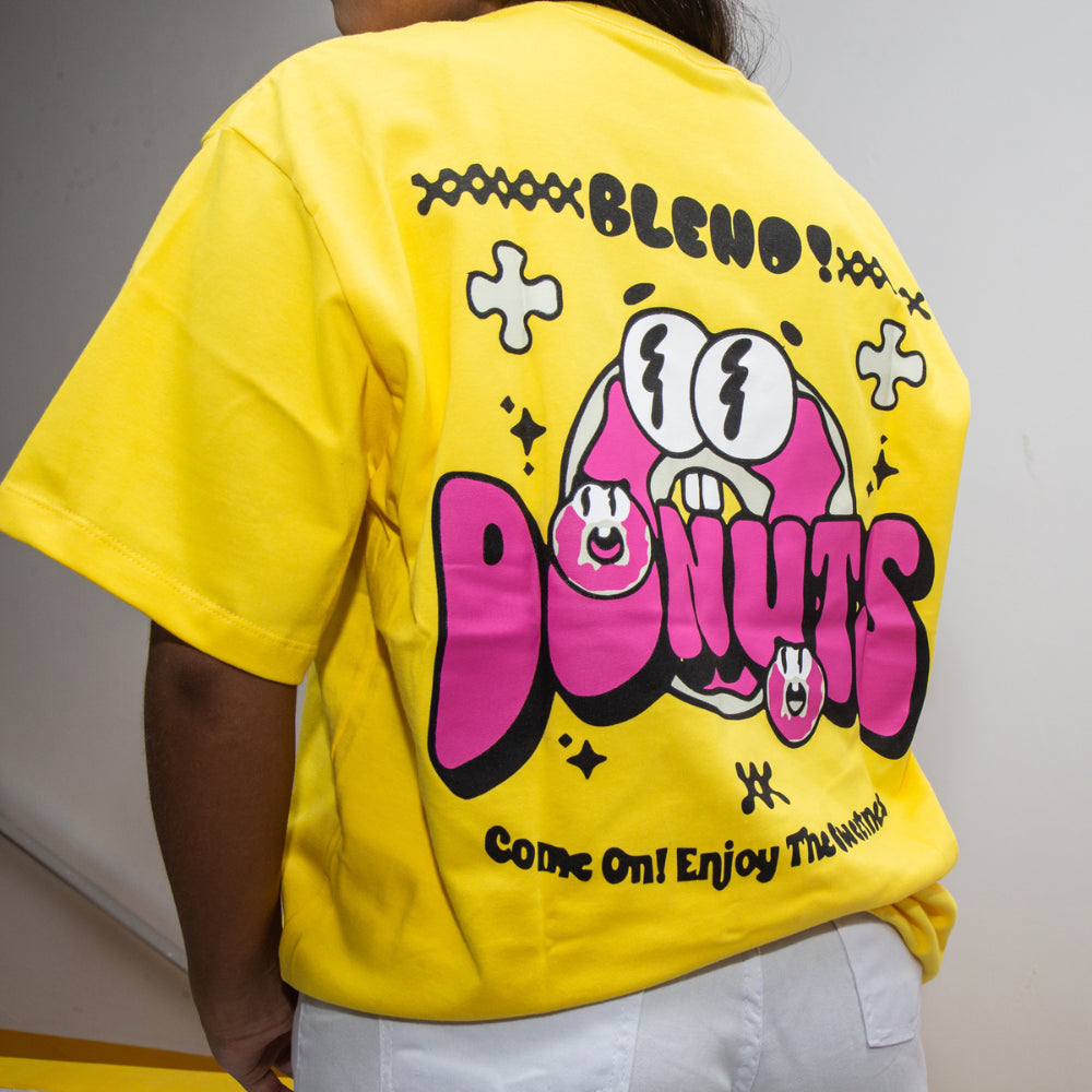 Camiseta Oversized estampa Donuts