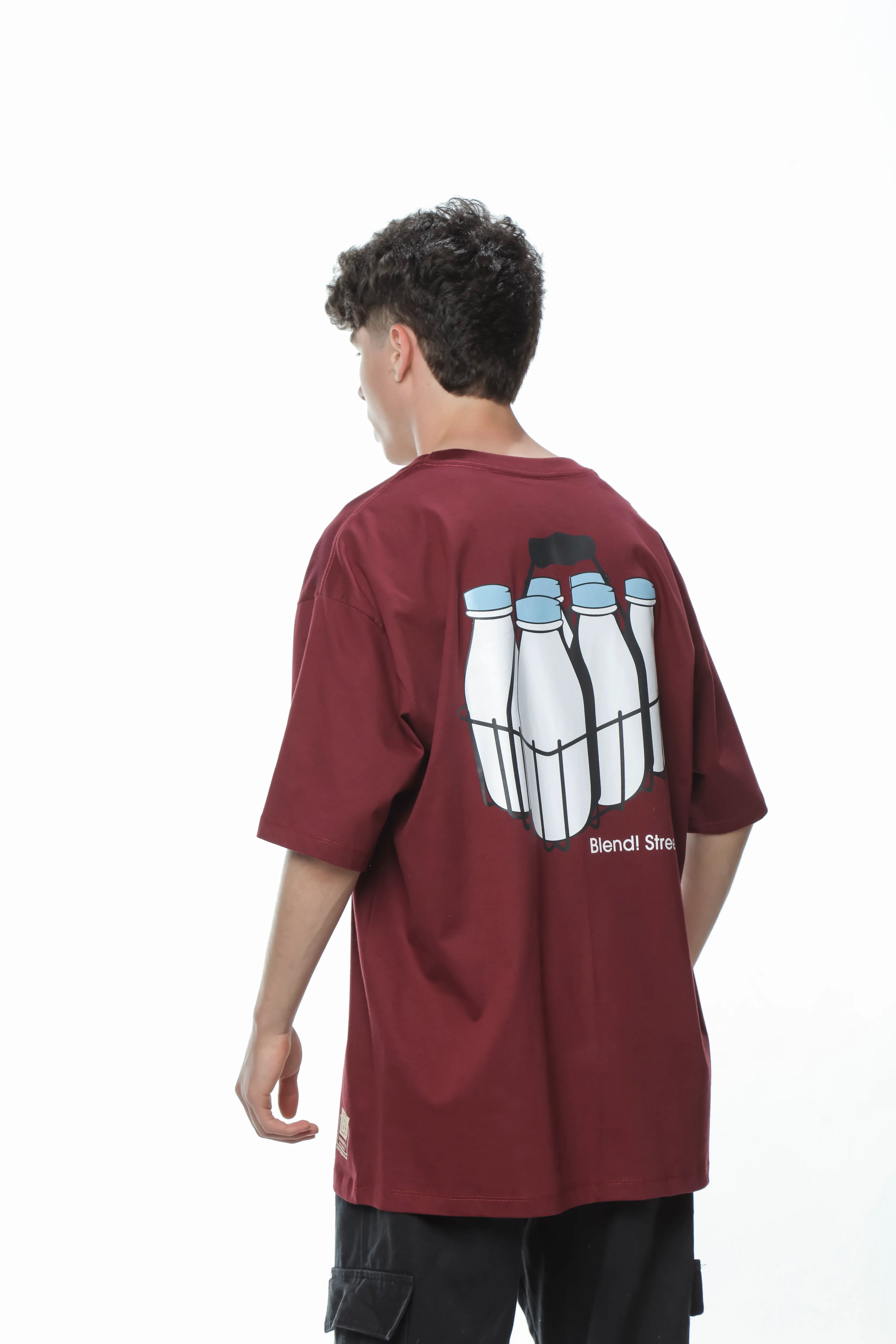 Camiseta Oversized estampa Milk